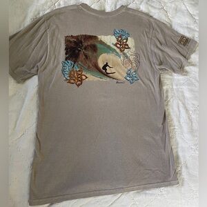 Crazy Shirt Hawaii Men’s M Kona Coffee Dyed Surfer Surfing Wave